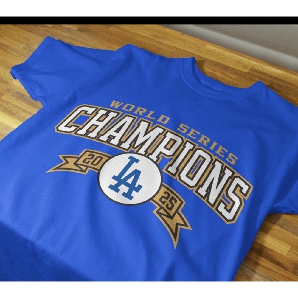 Los Angeles Dodgers 2025 World Series T-Shirt Blue Unisex Large
